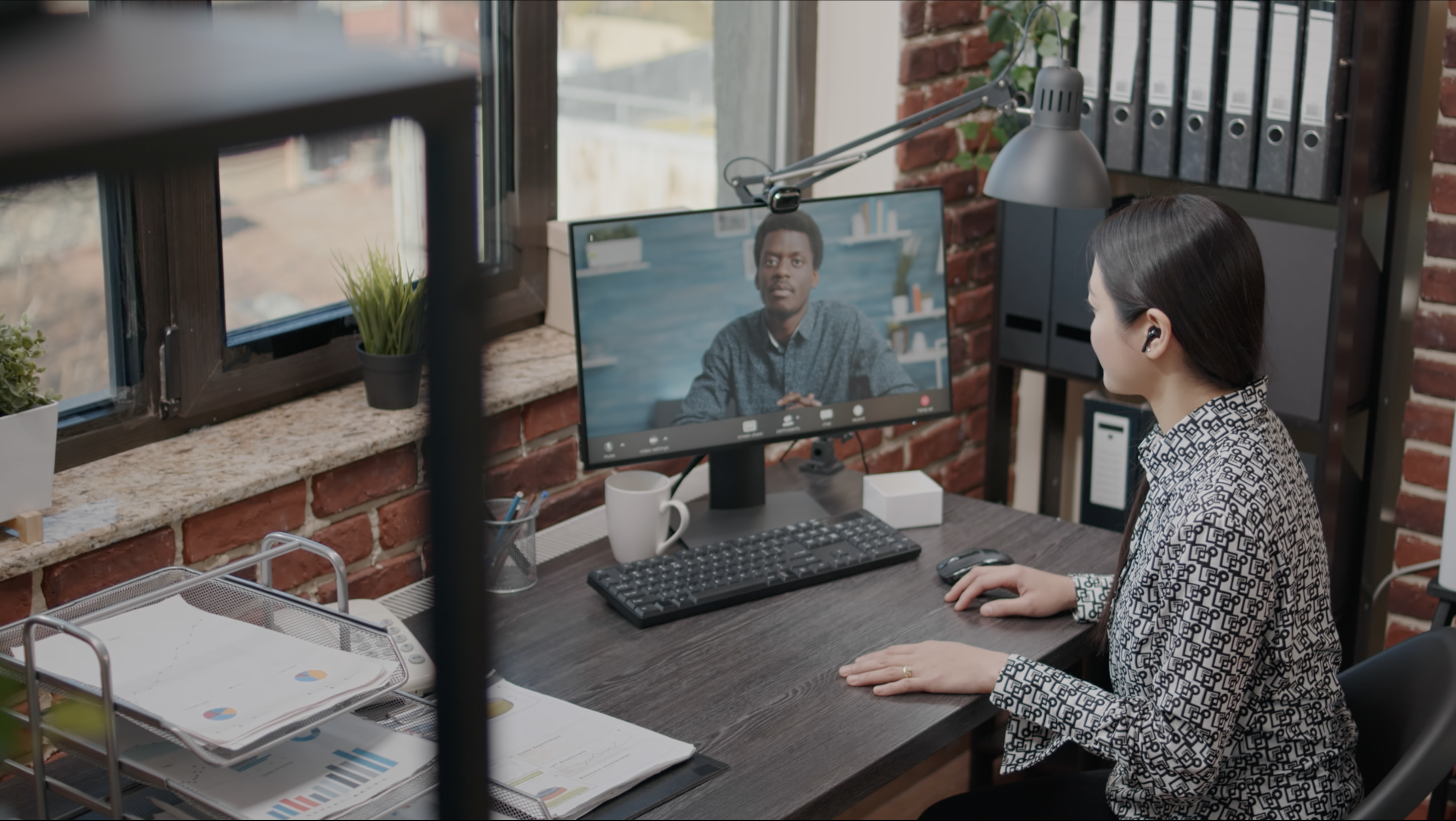 business man review his resume on desk
